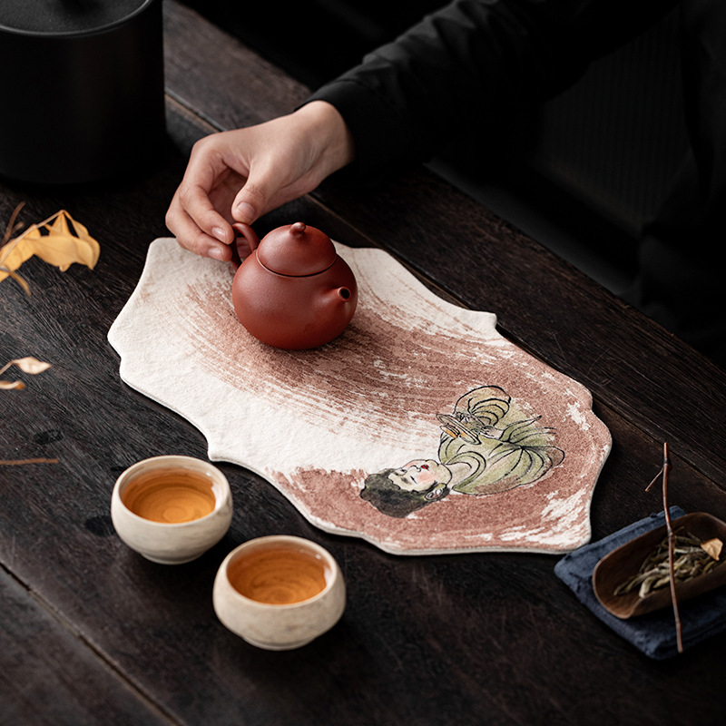 Hand Drawn Persimmon Dyed Zen  - Table Runner ulasan dan harga