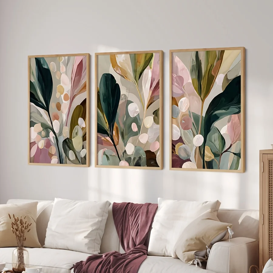 Large-sized 3pcs/set Bohemian  - Abstract Canvas Set ulasan dan harga