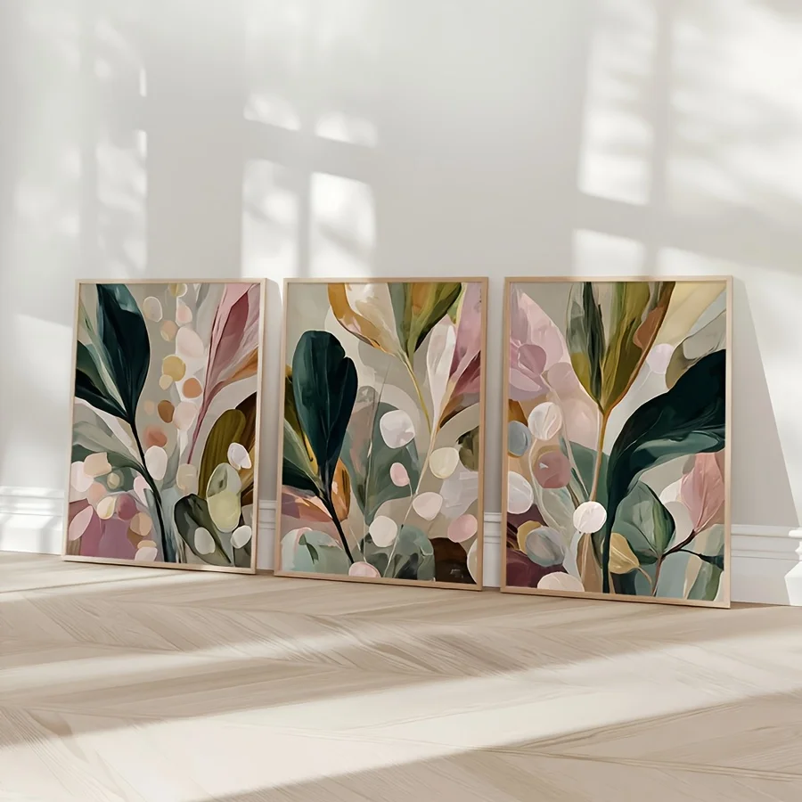 Large-sized 3pcs/set Bohemian  - Abstract Canvas Set ulasan dan harga