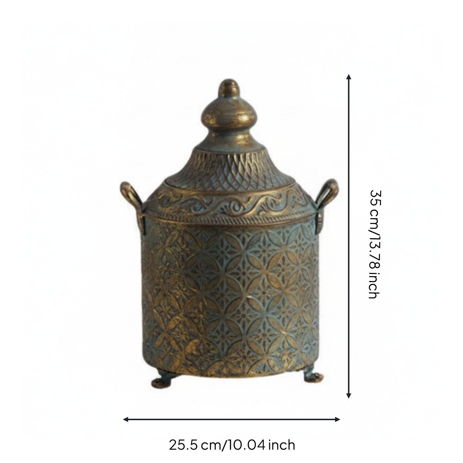 Patina Finished Metal Decorati - Vase Decor ulasan dan harga