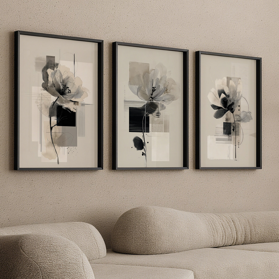 3pcs/Set frameless  , Abstract - Abstract Canvas Set ulasan dan harga