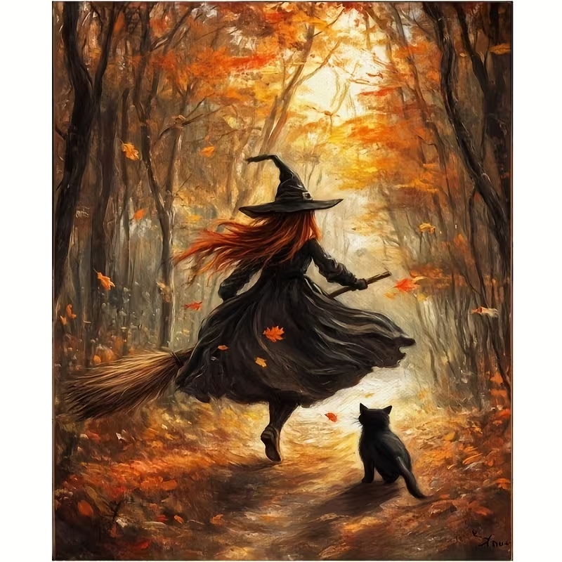 Retro Alloween Autumn Witch On - Interior Design Living Room ulasan dan harga
