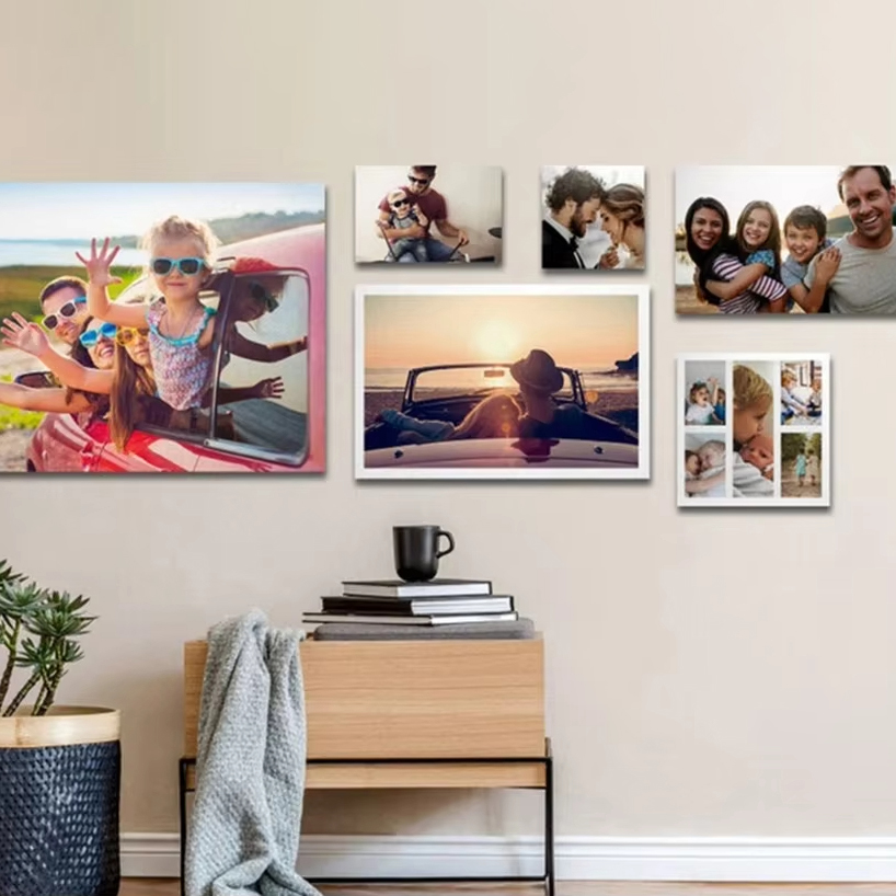 Custom Frameless Photo Canvas  - Interior Design Living Room ulasan dan harga