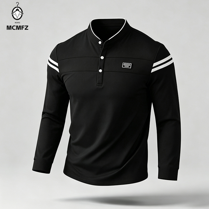 Male Urban Long Sleeve Polo Sh - Wall Sticker ulasan dan harga