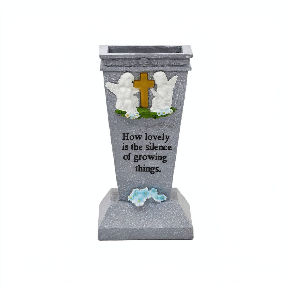 Resin Solar Cross Cemetery Vas - Vase Decor ulasan dan harga