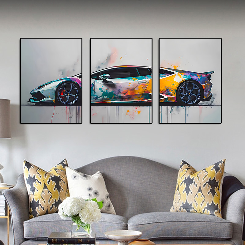 3pcs/set  frameless  3Pcs Supe - Abstract Canvas Set ulasan dan harga