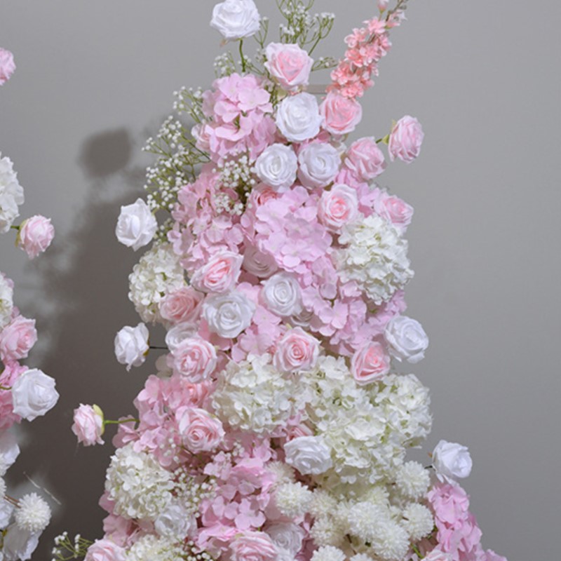 Uflower 5D Pink White Rose Bab - Table Runner ulasan dan harga