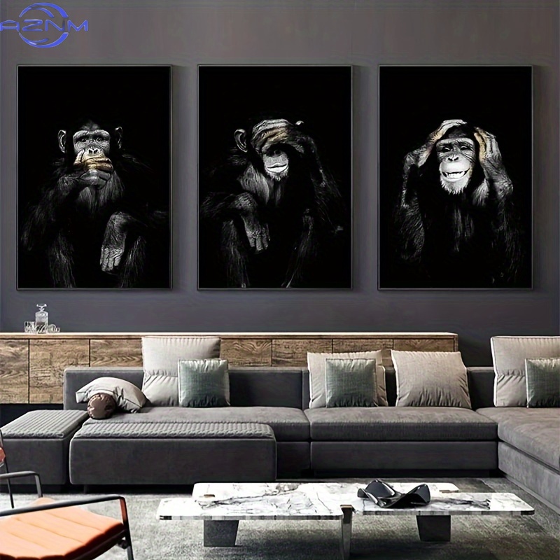 3pcs/set Big Size Unframed Ret - Abstract Canvas Set ulasan dan harga